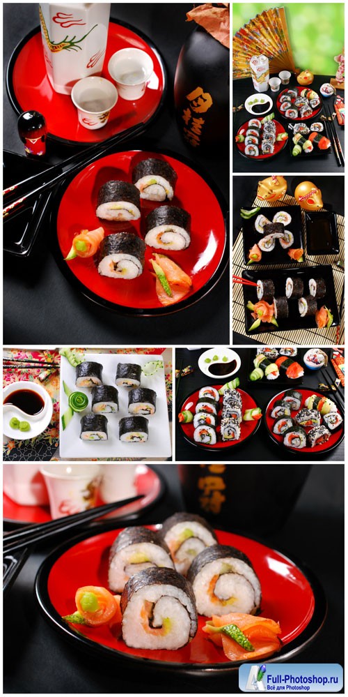 Eastern food sushi stock photo