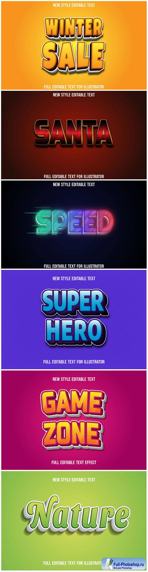 3d editable text style effect vector vol 195