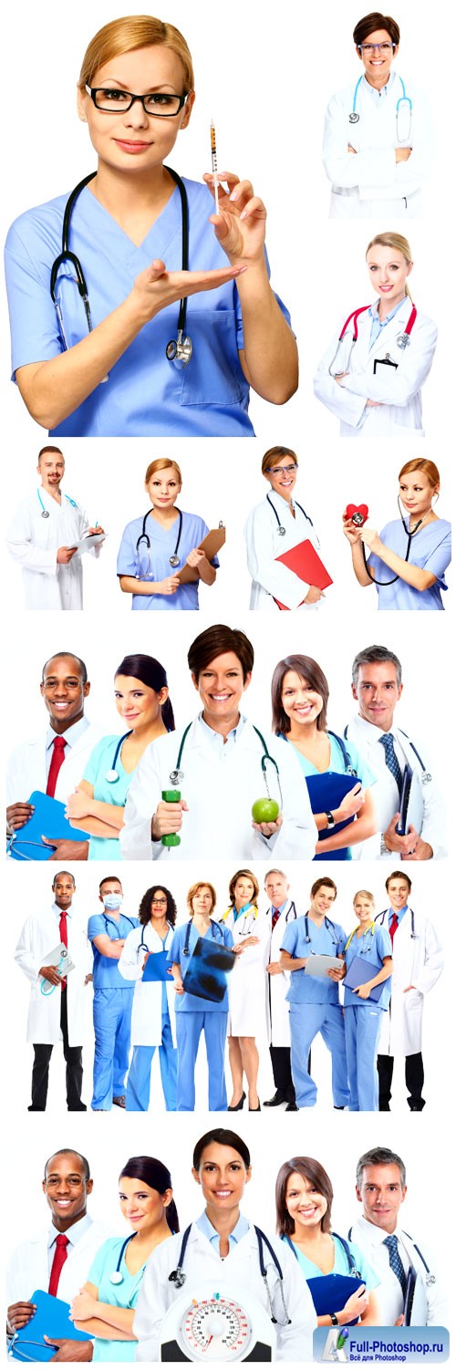 Group of doctors stock photo