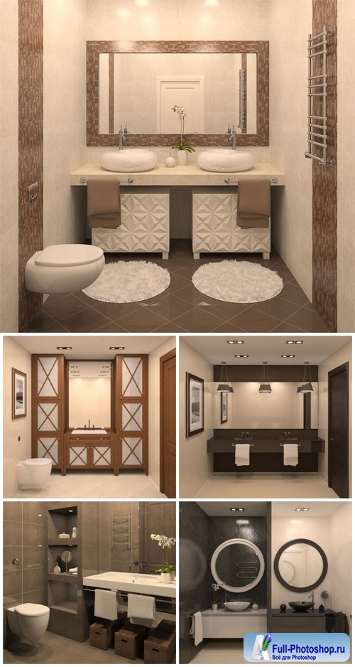 Bathroom interior modern stock photo