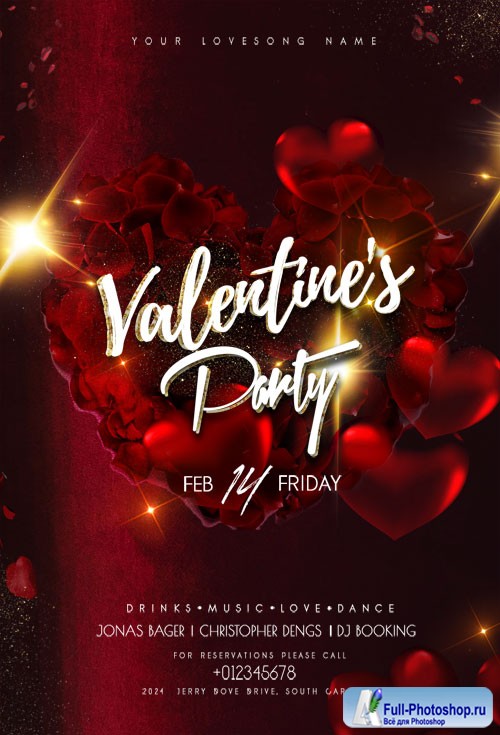 Happy Hearts Day PSD Flyer Template