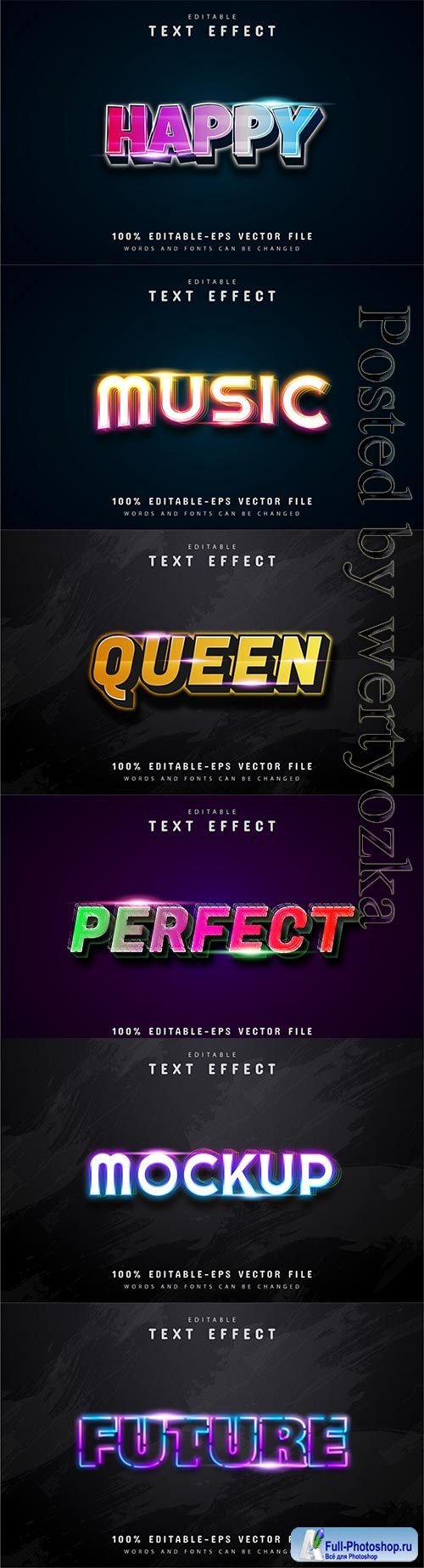 3d editable text style effect vector vol 210