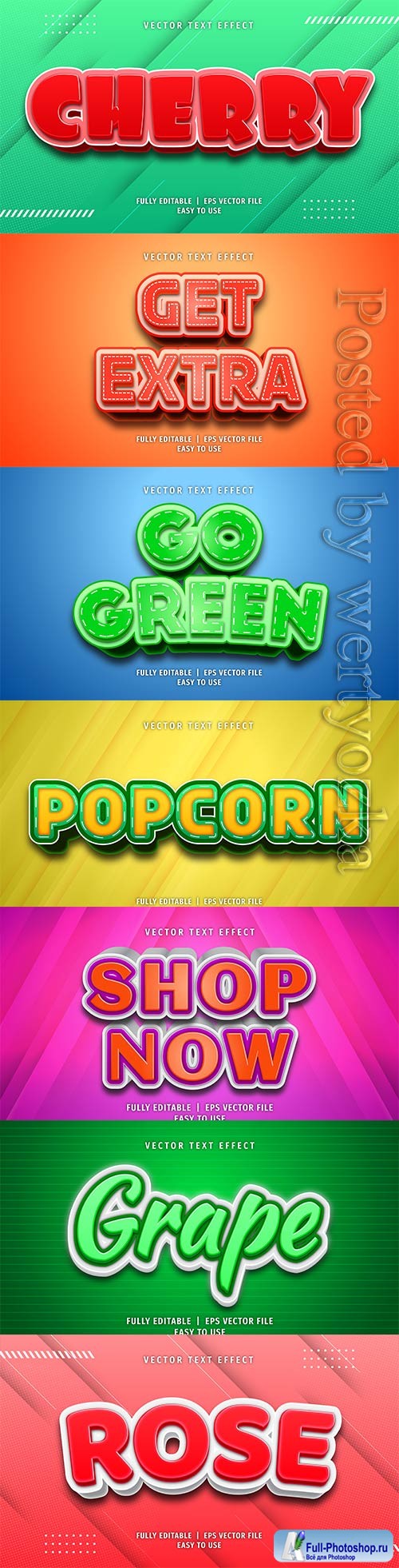 3d editable text style effect vector vol 213