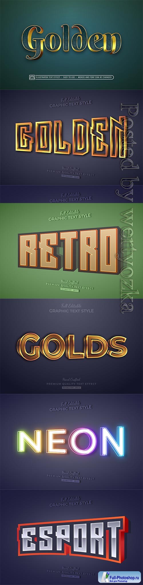 3d editable text style effect vector vol 234