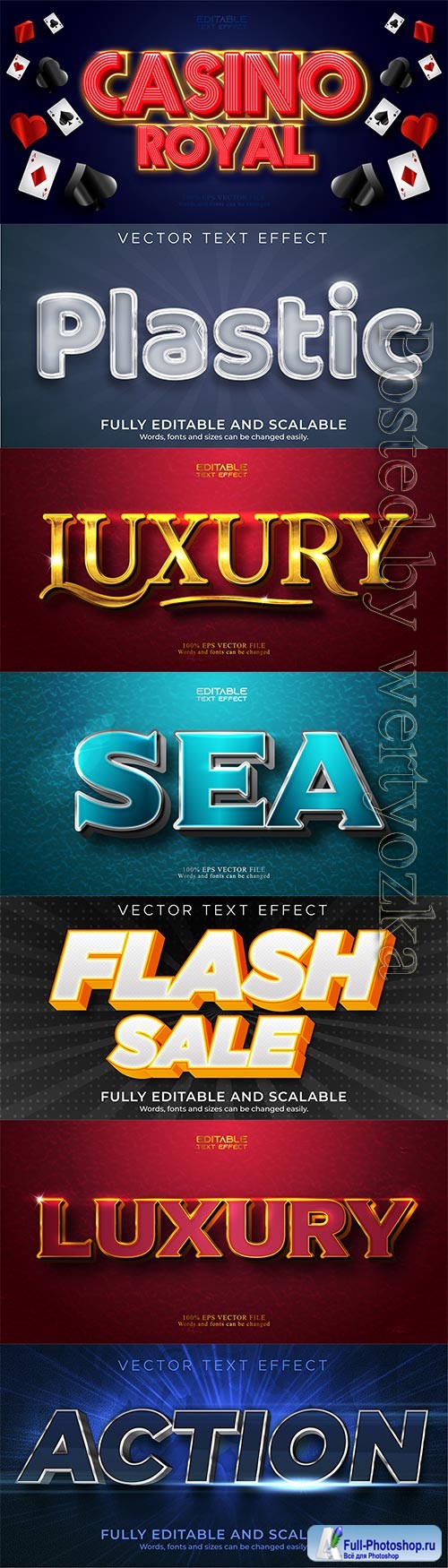 3d editable text style effect vector vol 235