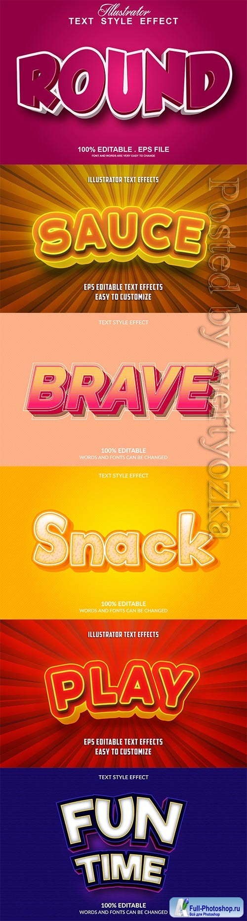 3d editable text style effect vector vol 229