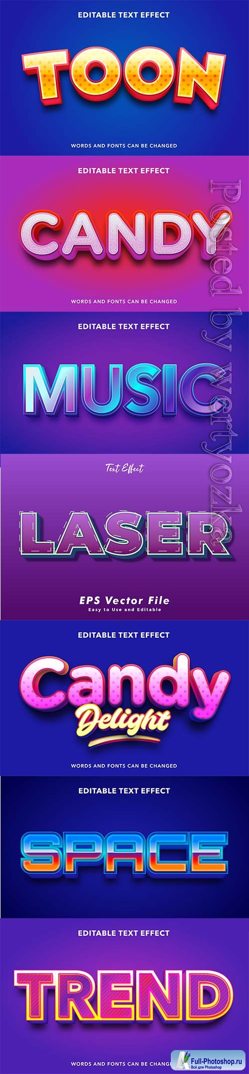 3d editable text style effect vector vol 249