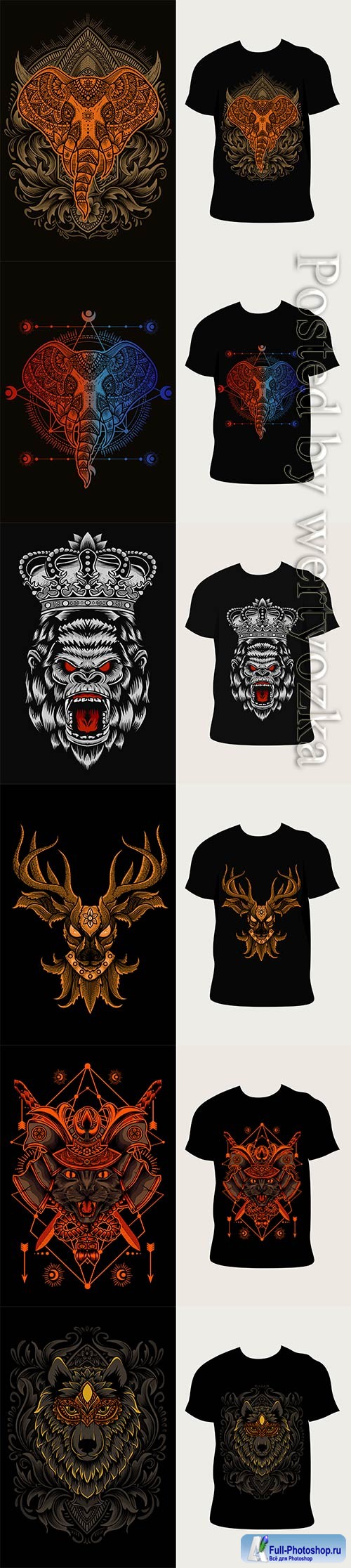 Vector illustration with t-shirt design