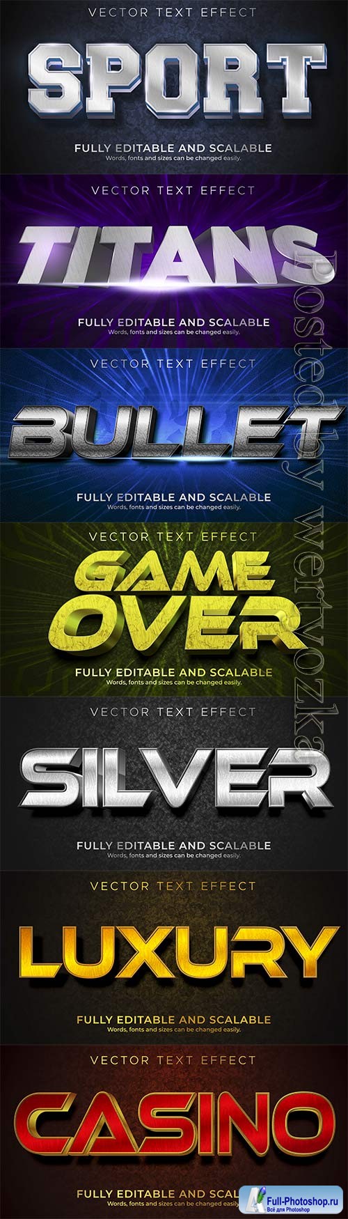 3d editable text style effect vector vol 266