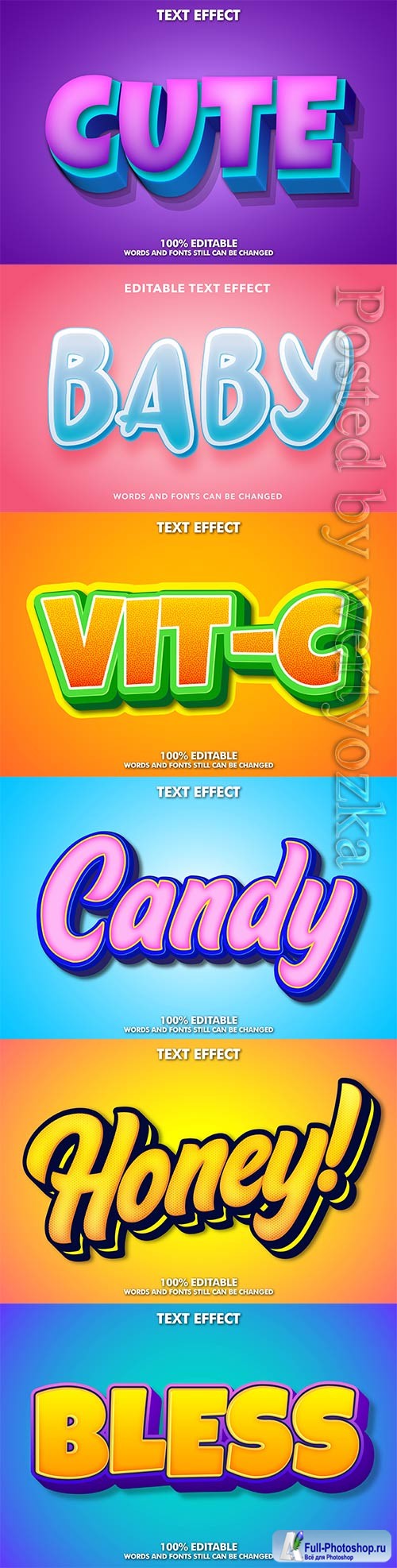 3d editable text style effect vector vol 275