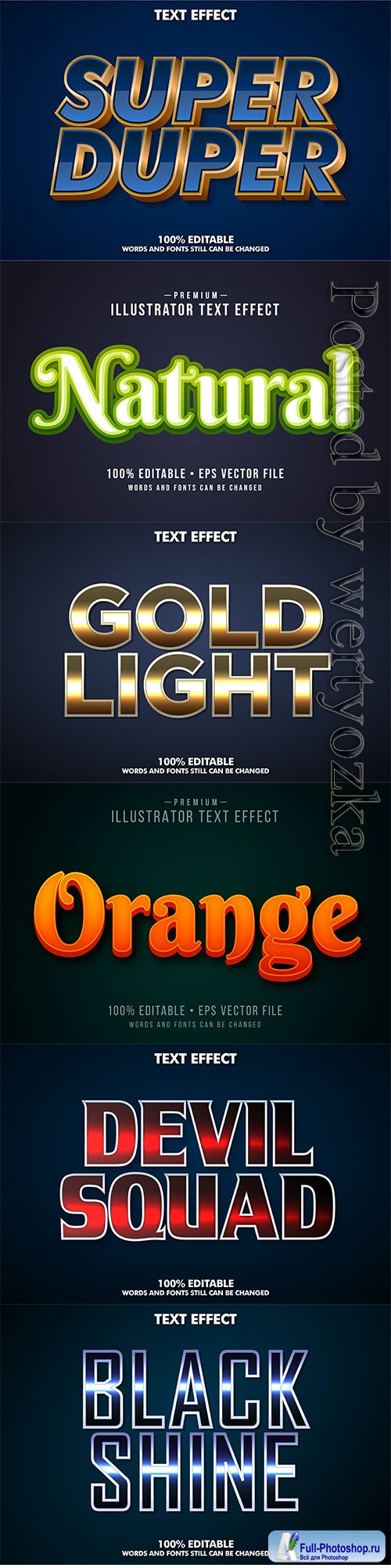 3d editable text style effect vector vol 269