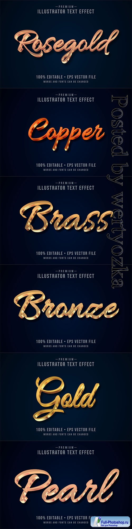 3d editable text style effect vector vol 268