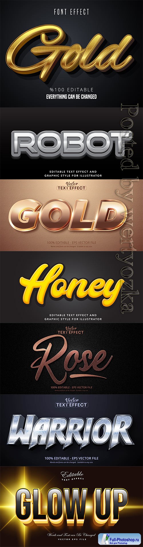 3d editable text style effect vector vol 278