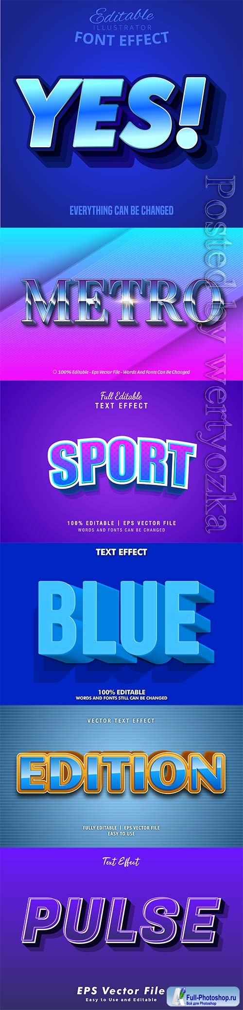 3d editable text style effect vector vol 309