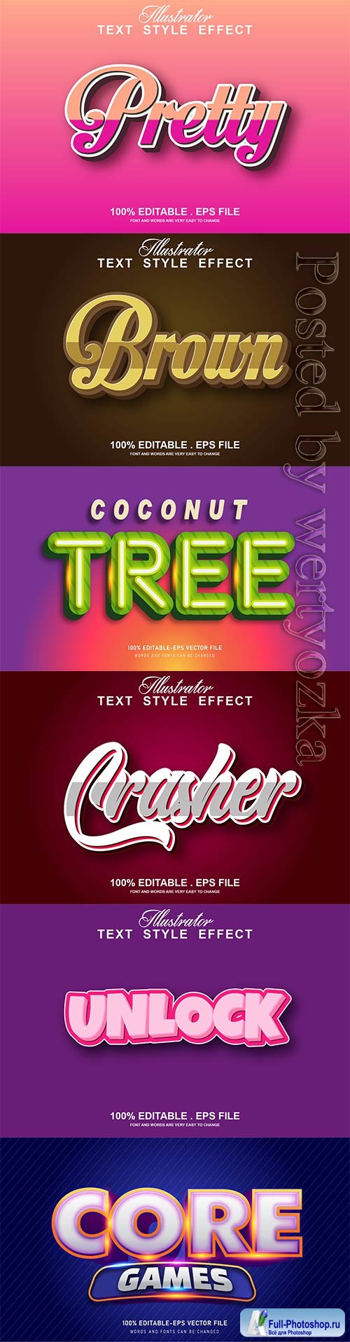 3d editable text style effect vector vol 313