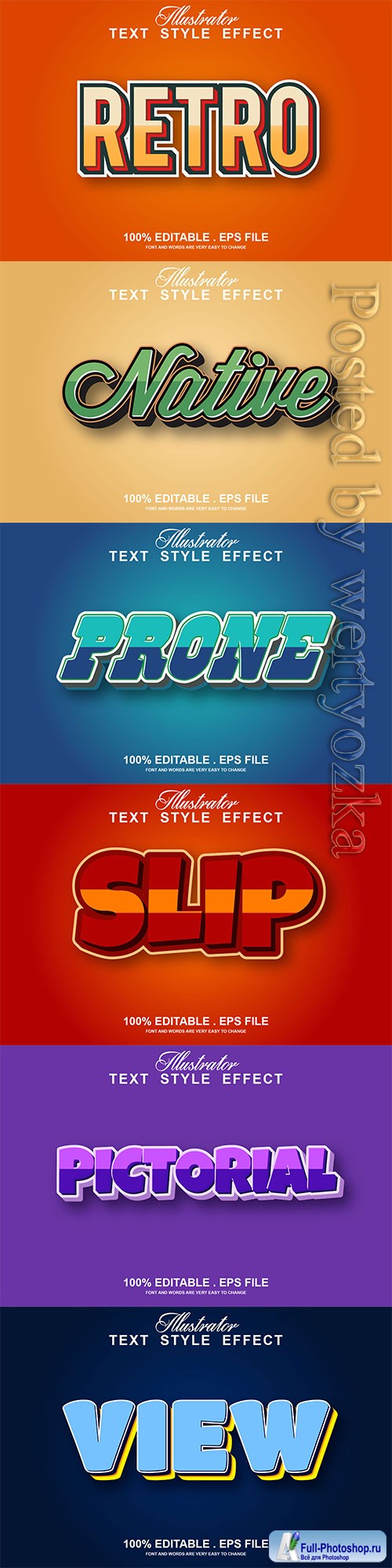 3d editable text style effect vector vol 317