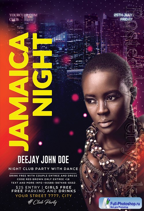 Jamaica Night - Premium flyer psd template