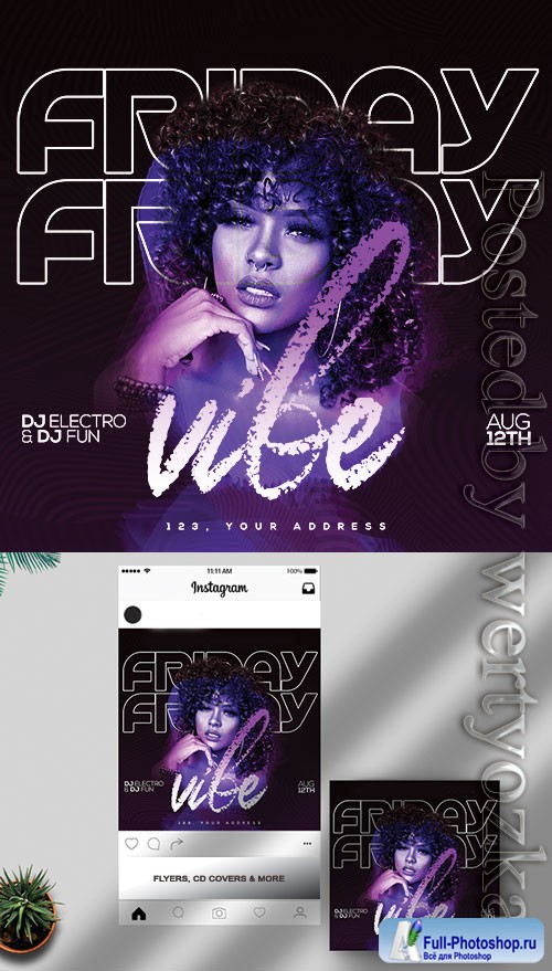 Friday Vibe - Premium flyer psd template