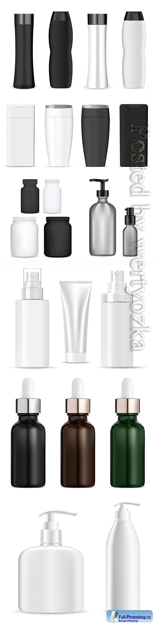 Bottle cosmetic vector package