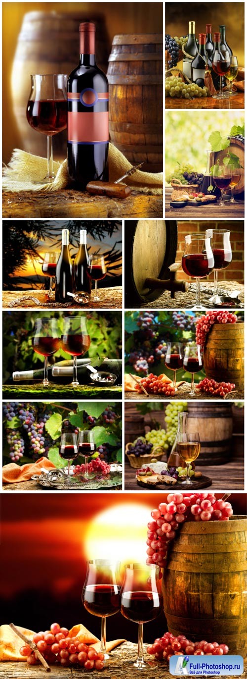 Wine set stock photo