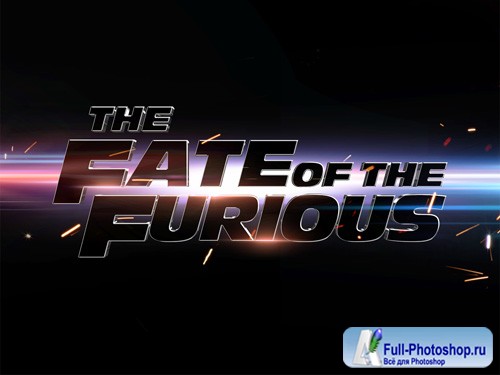 Fast and Furious Cinematic Text Effect PSD Design Template