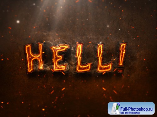 Burning Text Effect PSD Design Template vol 7