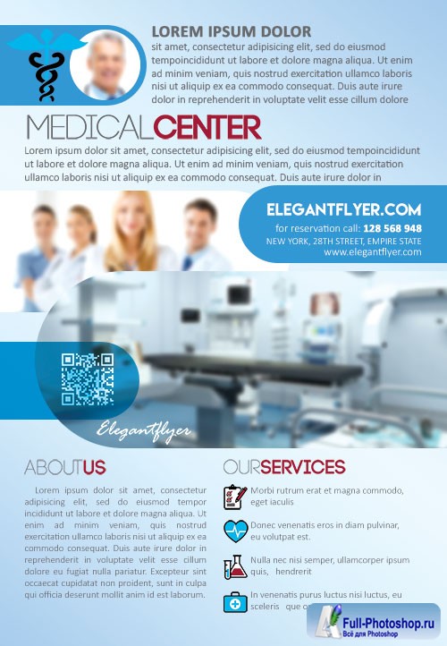 Medical Center PSD Flyer Template