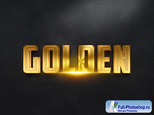 3D Gold Text Effect PSD Design Template vol 18