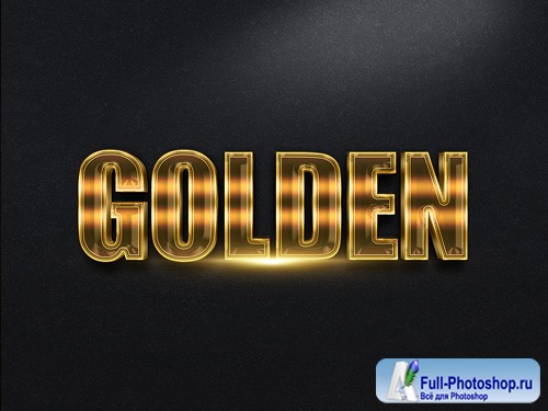 3D Gold Text Effect PSD Design Template vol 20