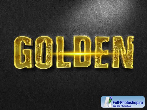 3D Gold Text Effect PSD Design Template vol 10