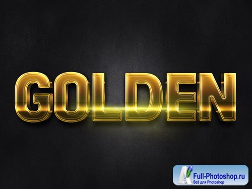 3D Gold Text Effect PSD Design Template vol 5