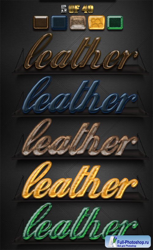 5 Elegant Leather Styles Psd