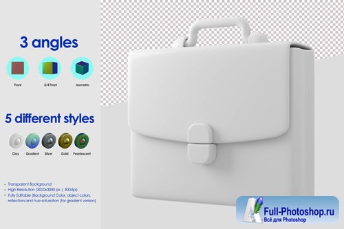 3d suitcase icon psd design template