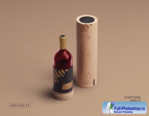 Wine packaging psd mockup by mithun mitra