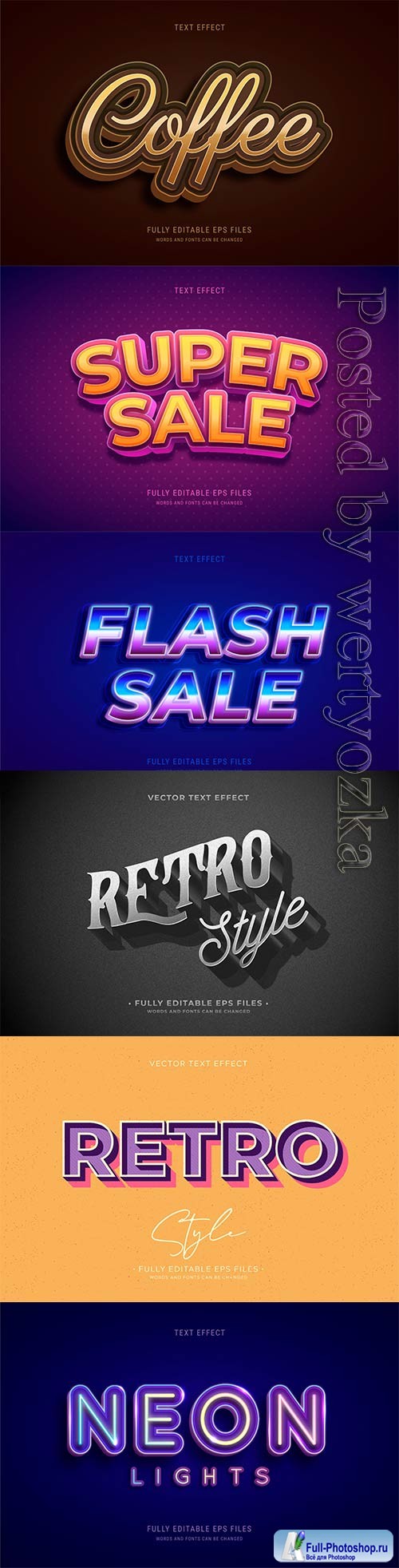 3d editable text style effect vector vol 344