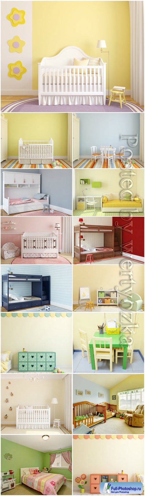 Children's rooms, interior stock photo