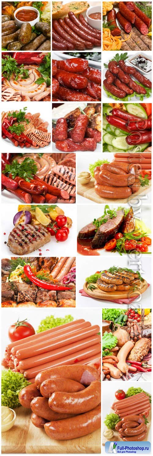 Sausage products and meat photo