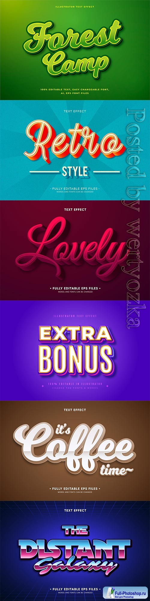 3d editable text style effect vector vol 354