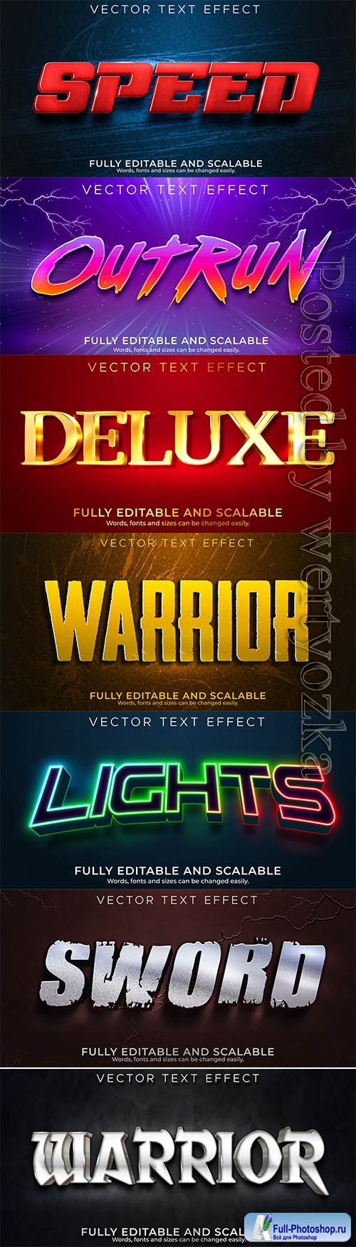 3d editable text style effect vector vol 373