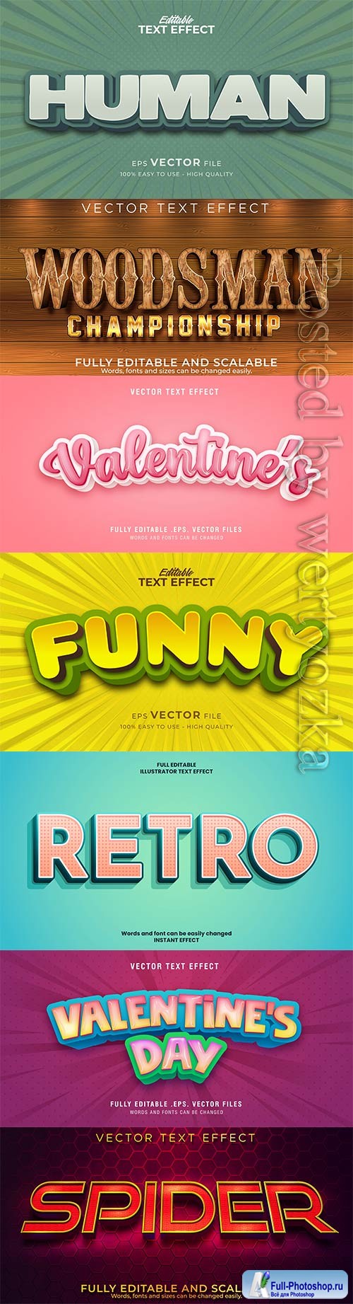 3d editable text style effect vector vol 376