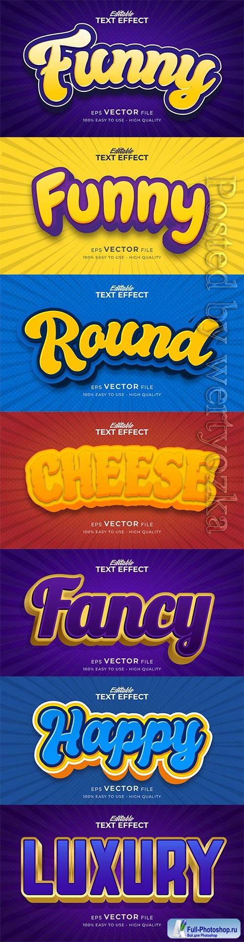 3d editable text style effect vector vol 375