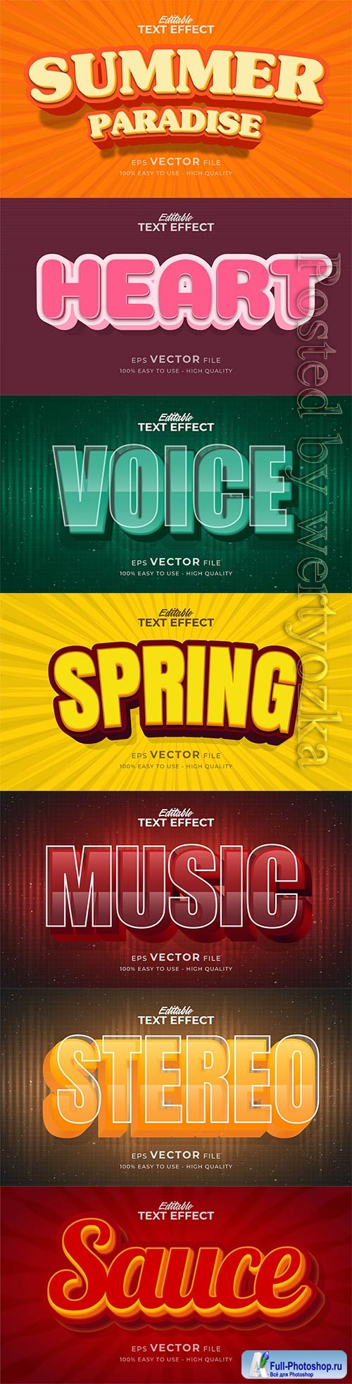 3d editable text style effect vector vol 365