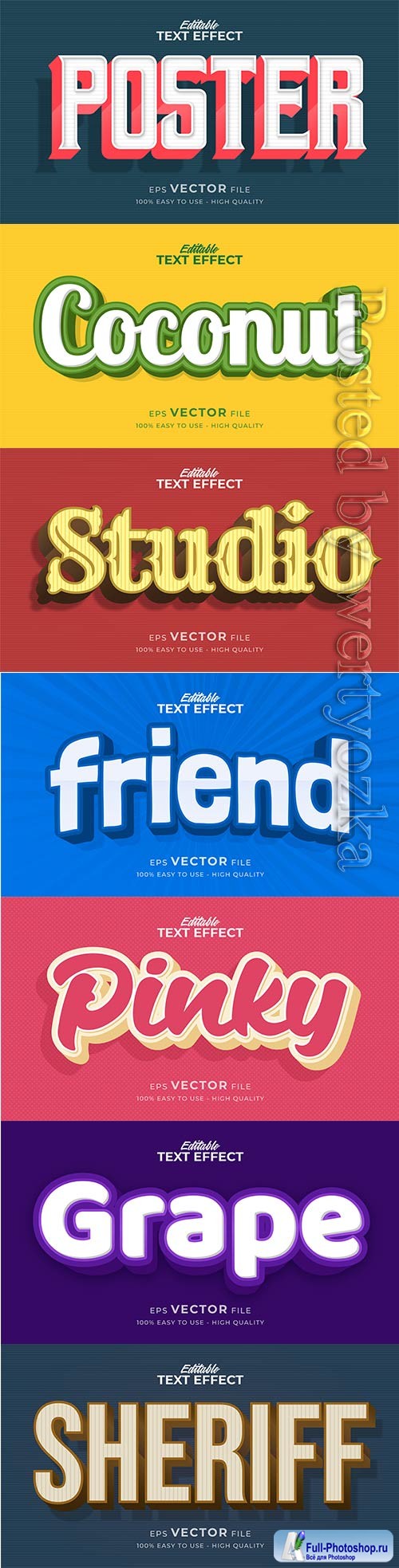 3d editable text style effect vector vol 366