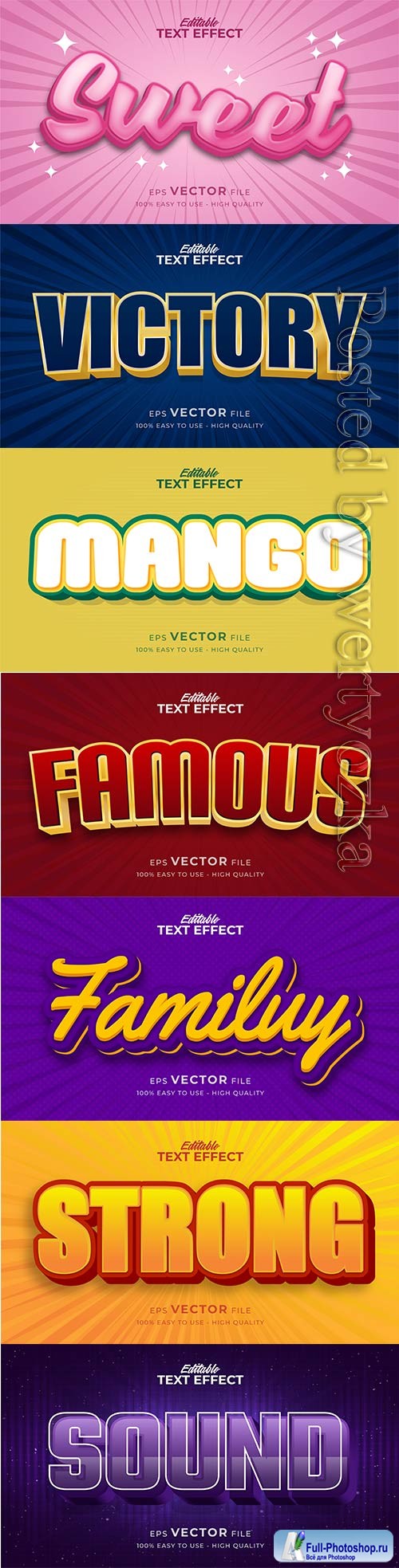 3d editable text style effect vector vol 367