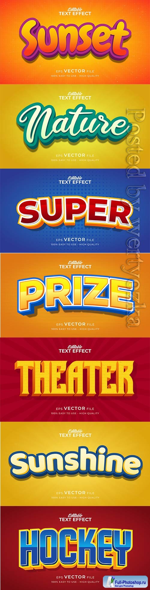 3d editable text style effect vector vol 360