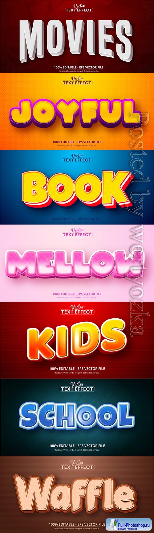 3d editable text style effect vector vol 388