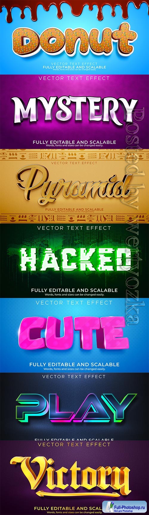 3d editable text style effect vector vol 389