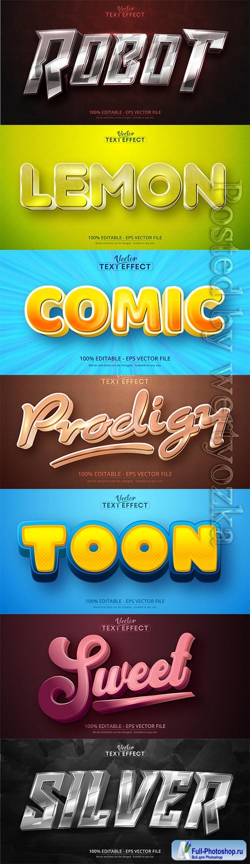 3d editable text style effect vector vol 386