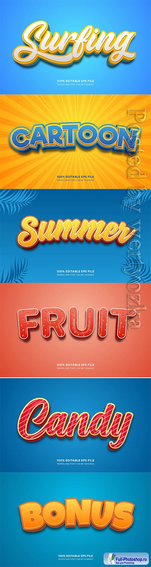 3d editable text style effect vector vol 384