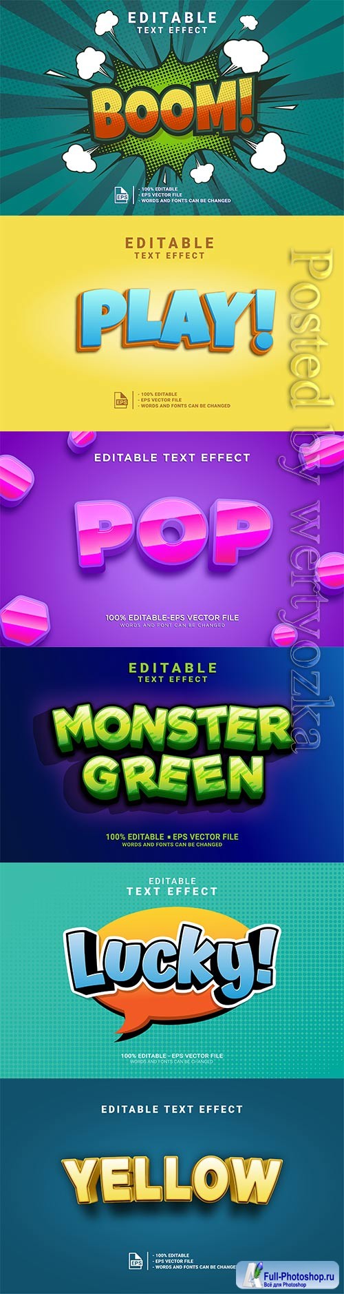 3d editable text style effect vector vol 380